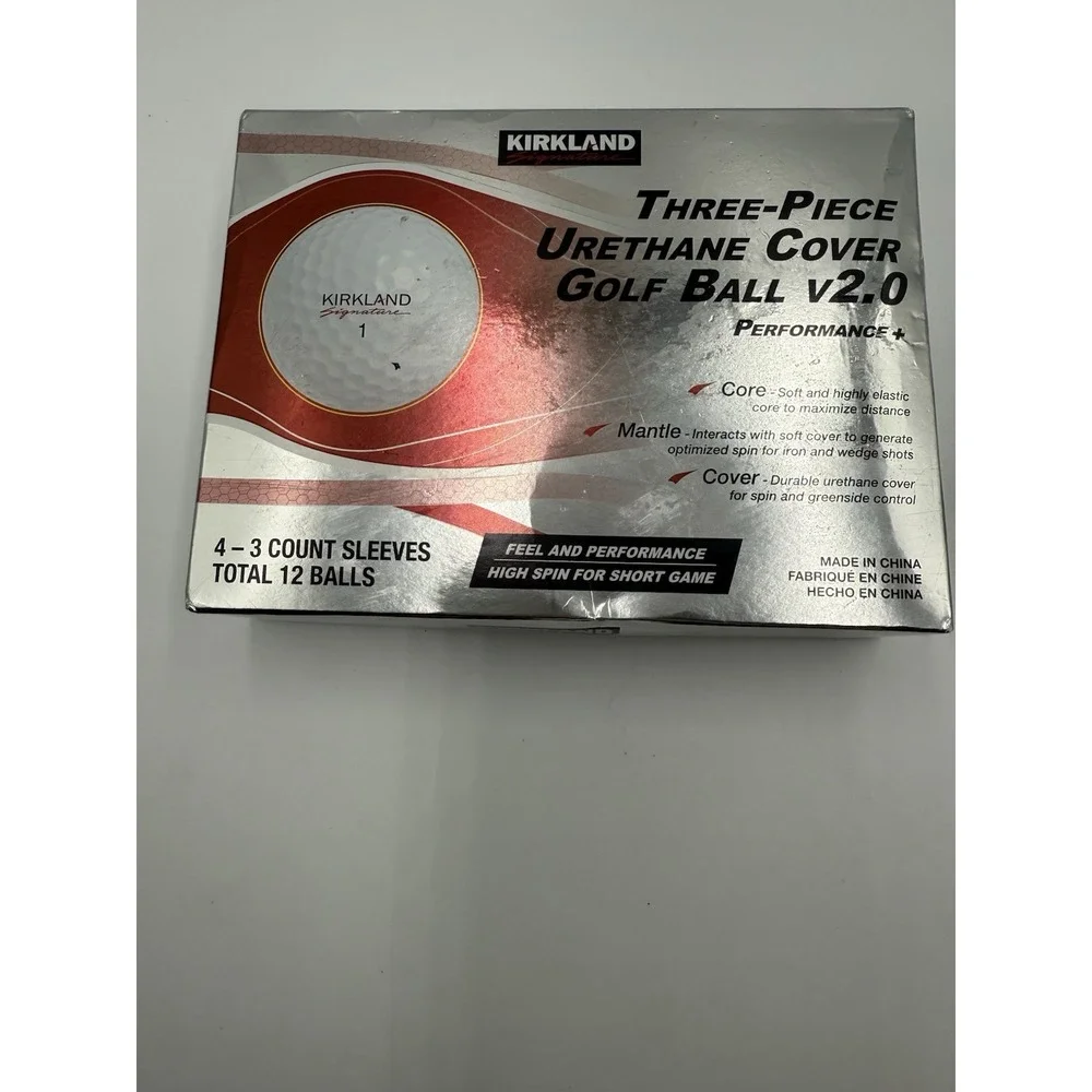 Kirkland Three‎ Piece Urethane Cover Golf Ball V2.0. 9 Count